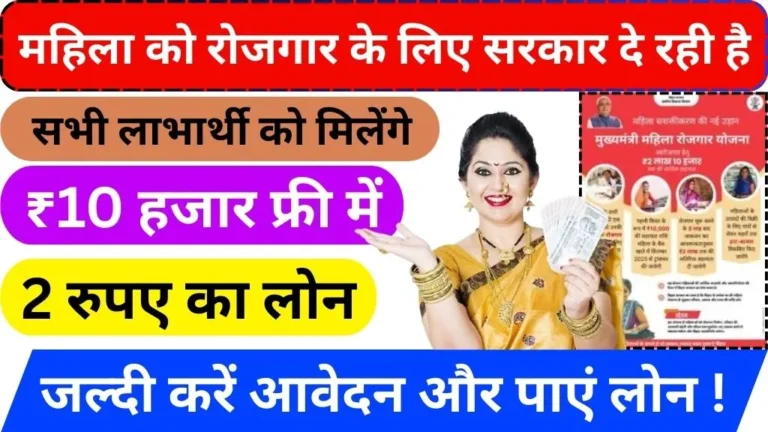 Mukhyamantri Mahila Loan Scheme 2025 Online Apply