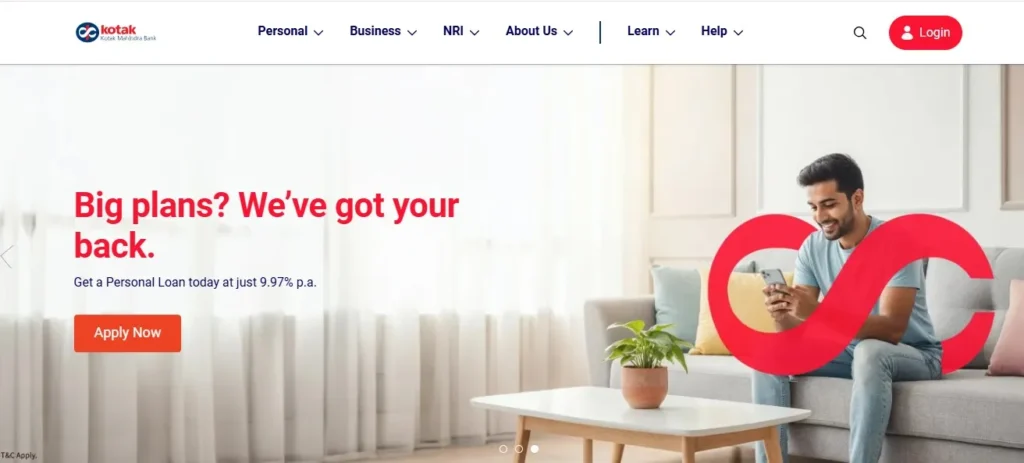 Kotak Mahindra Bank Personal Loan 2025 Online Apply